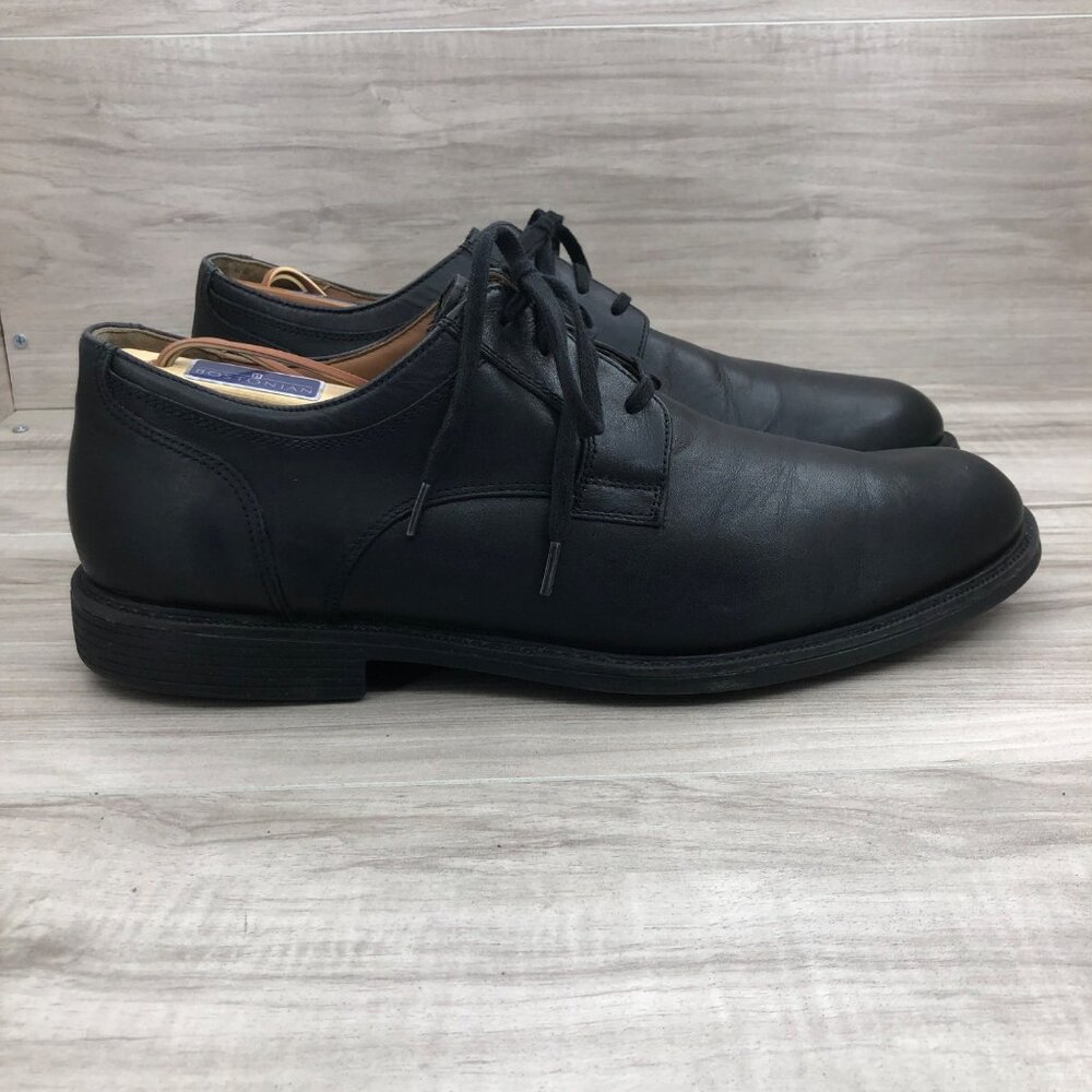 Johnston & Murphy Derby Oxfords Mens 11M Black Leather Lace Up Dress Shoes